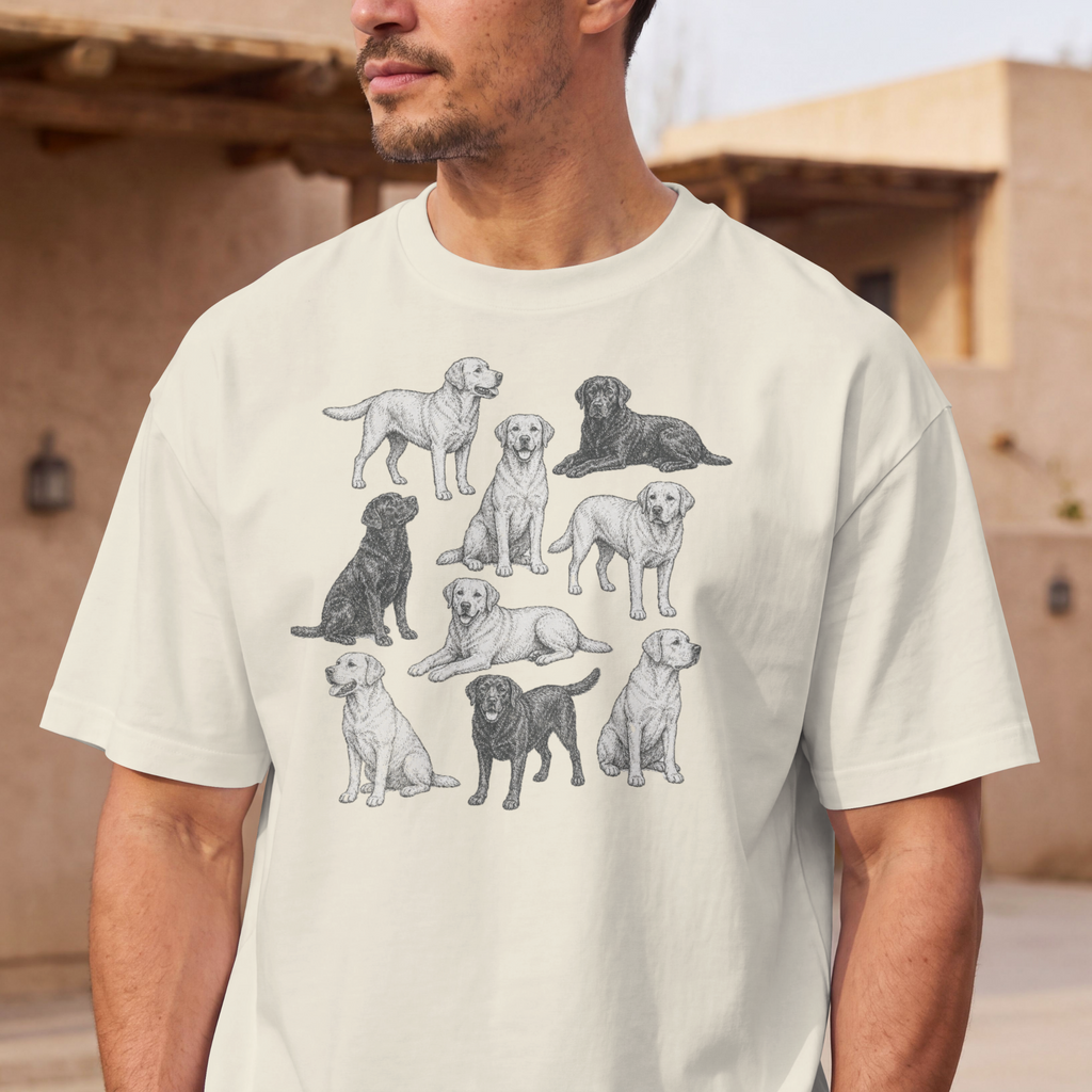 Labrador Retriever T-Shirt – Vintage Black Yellow & Chocolate Lab Comfort Colors® T-Shirt