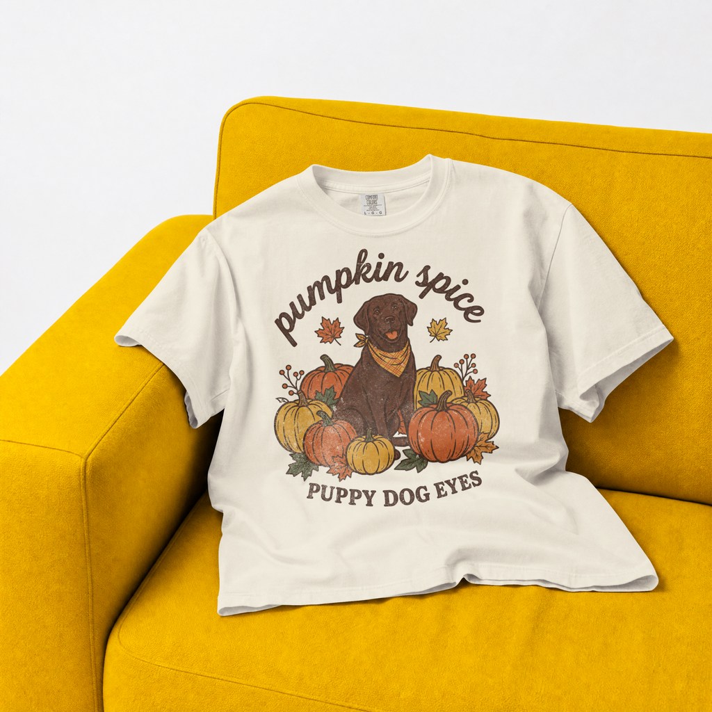 Pumpkin Spice Puppy Dog Eyes Comfort Colors® T-Shirt