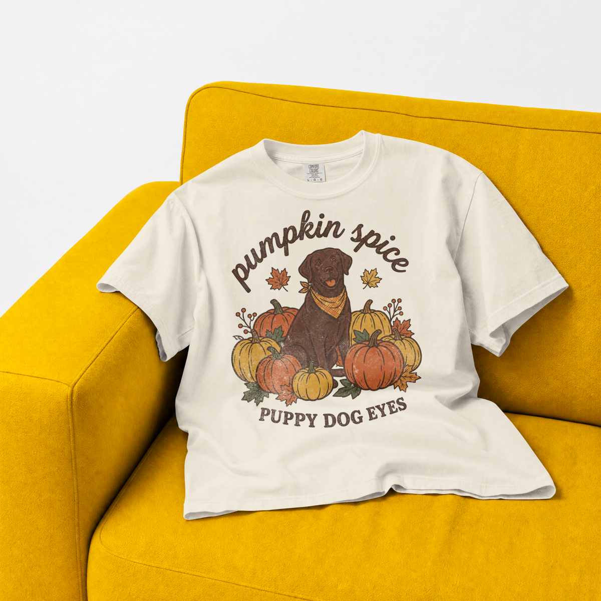 Pumpkin Spice Puppy Dog Eyes Comfort Colors® T-Shirt