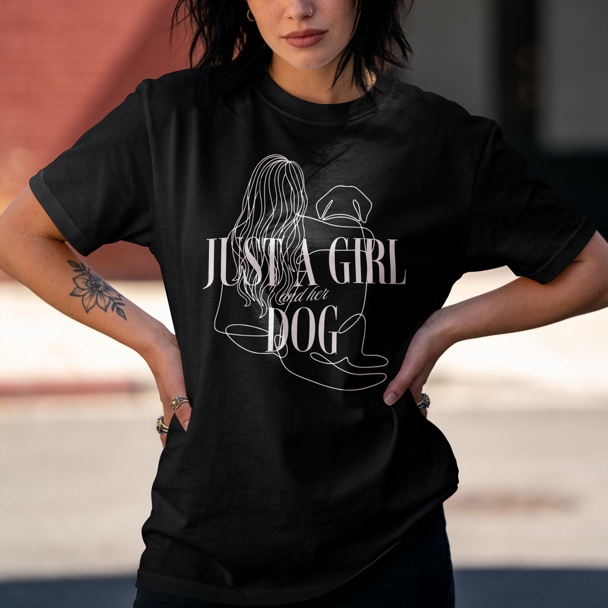 Just a Girl and Her Dog Comfort Colors® T-Shirt