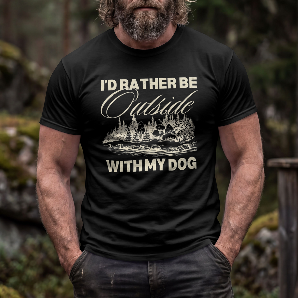 I’d Rather Be Outside With My Dog Comfort Colors® T-Shirt