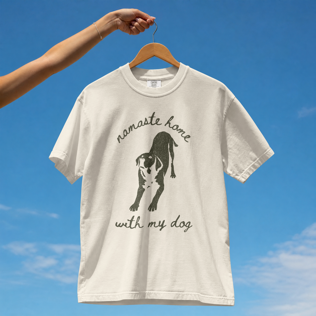Namaste Home With My Dog T‑Shirt