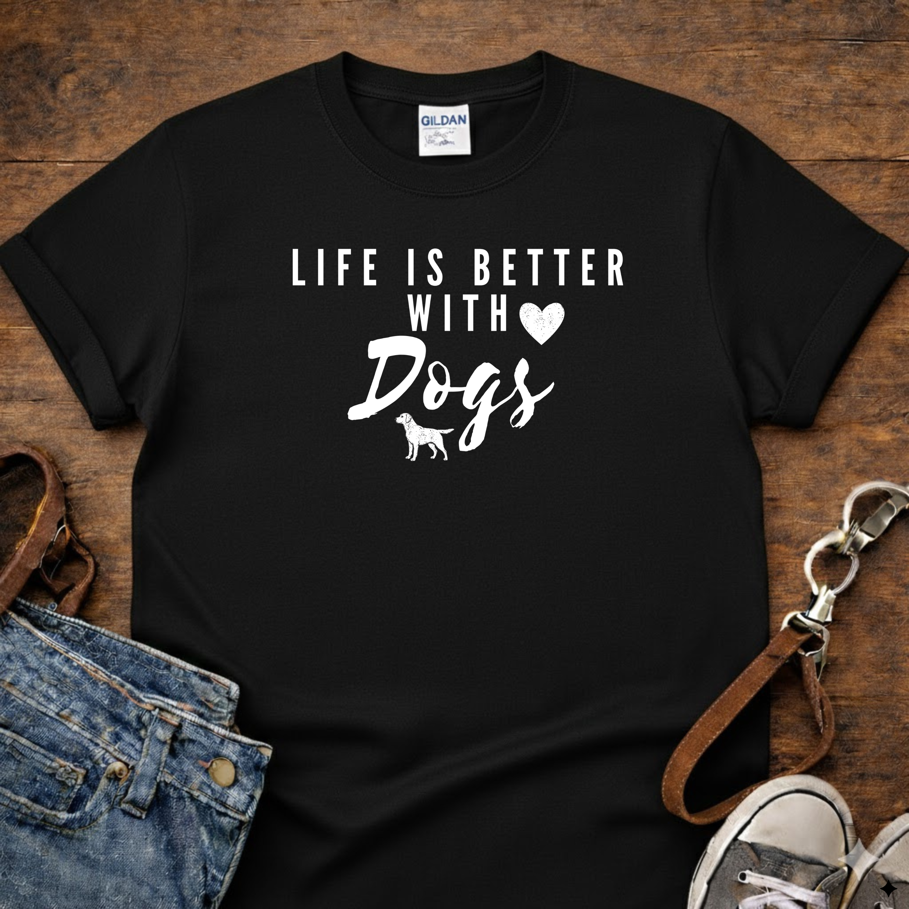 Life is Better with Dogs T-Shirt