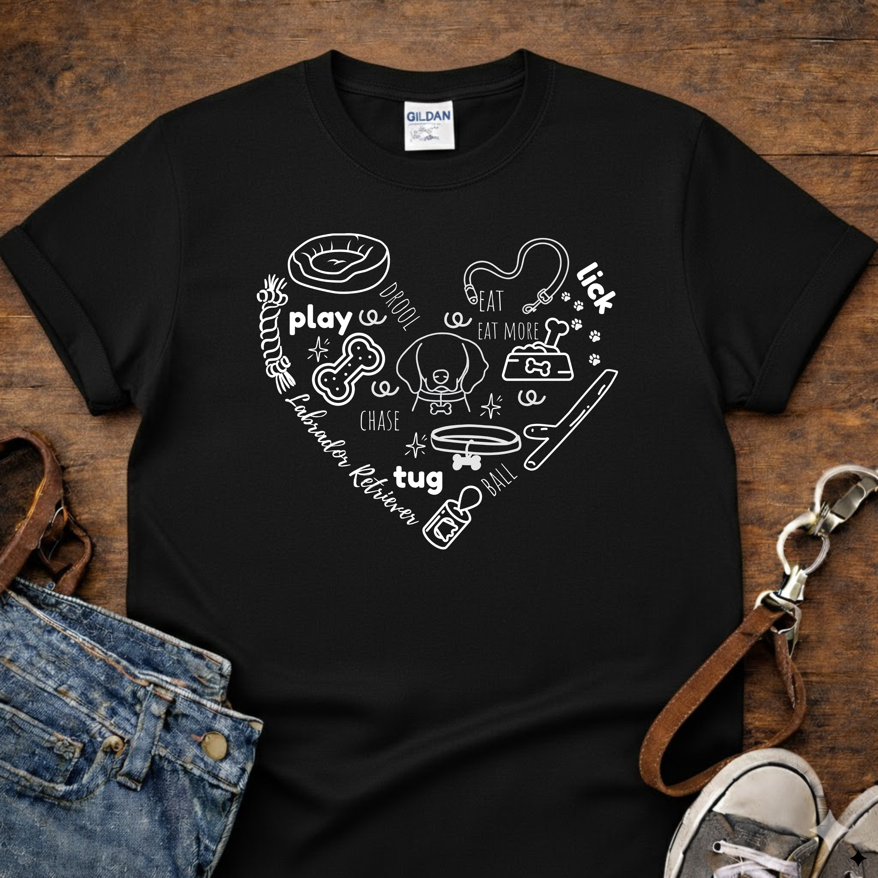 Heart Line Art T-Shirt