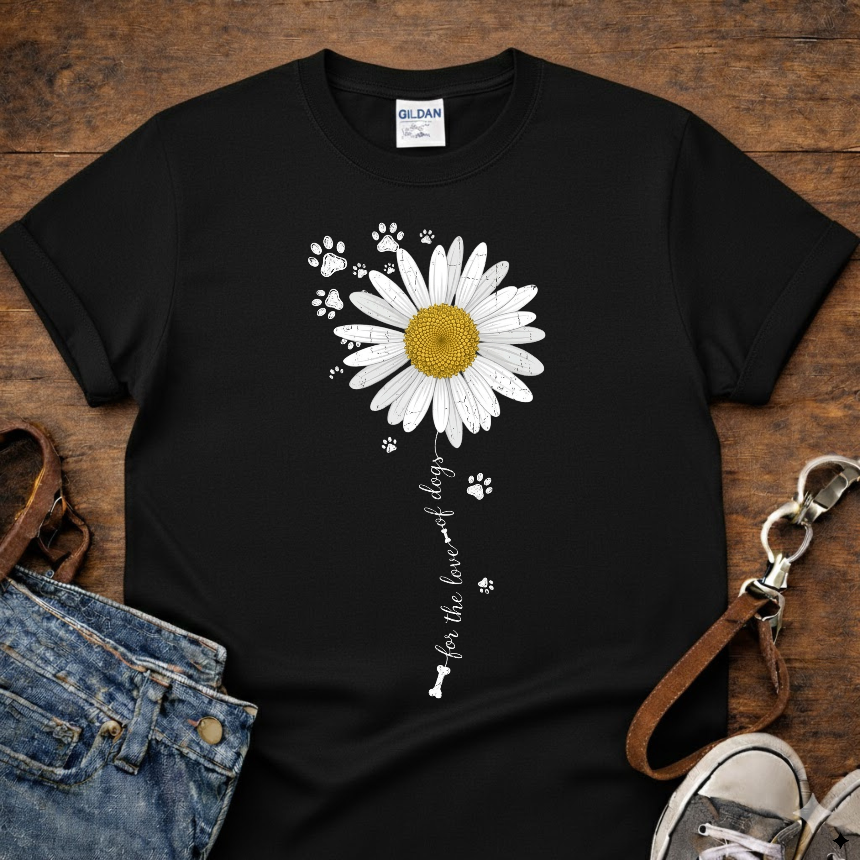 Daisy T-Shirt with Paw Prints