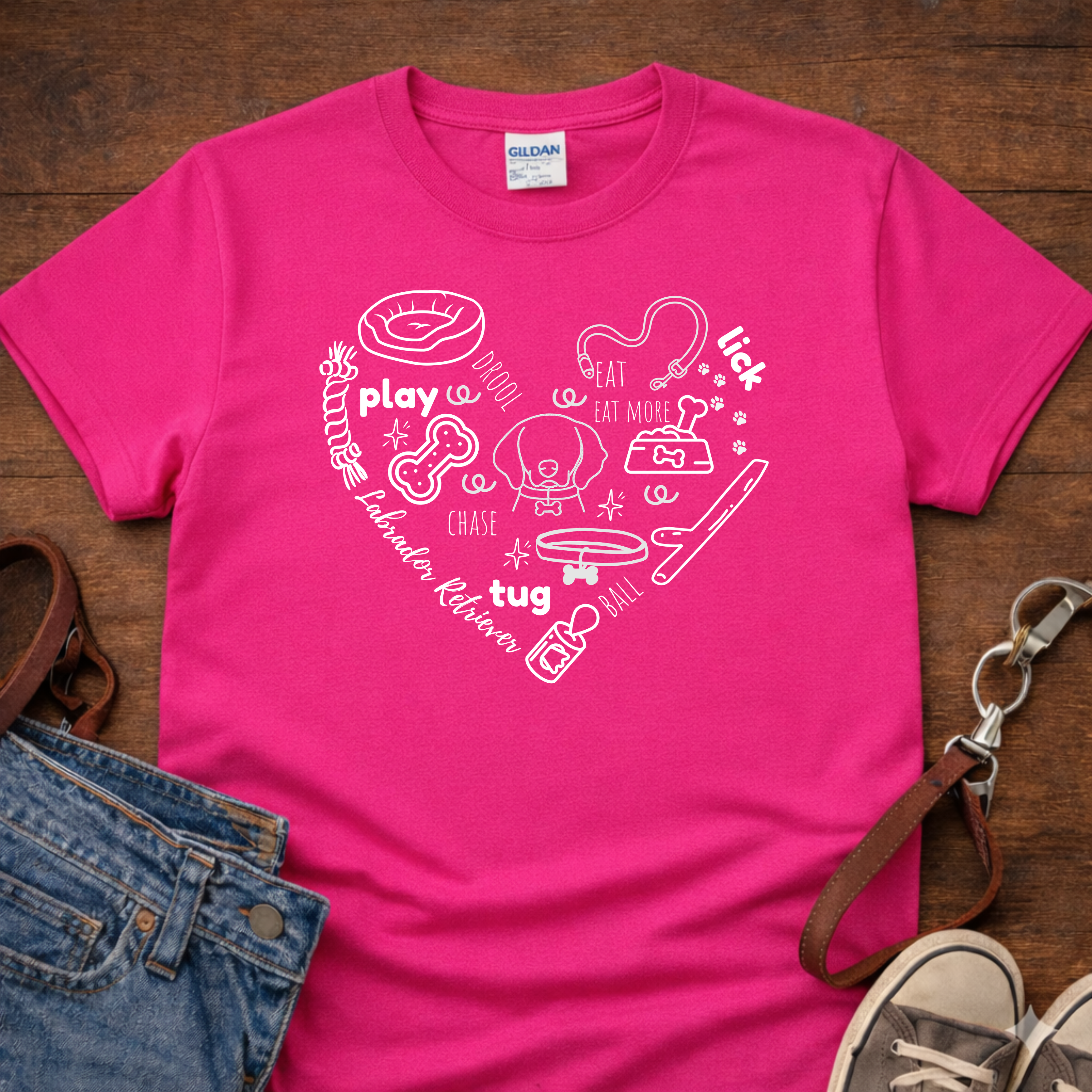 Heart Line Art T-Shirt