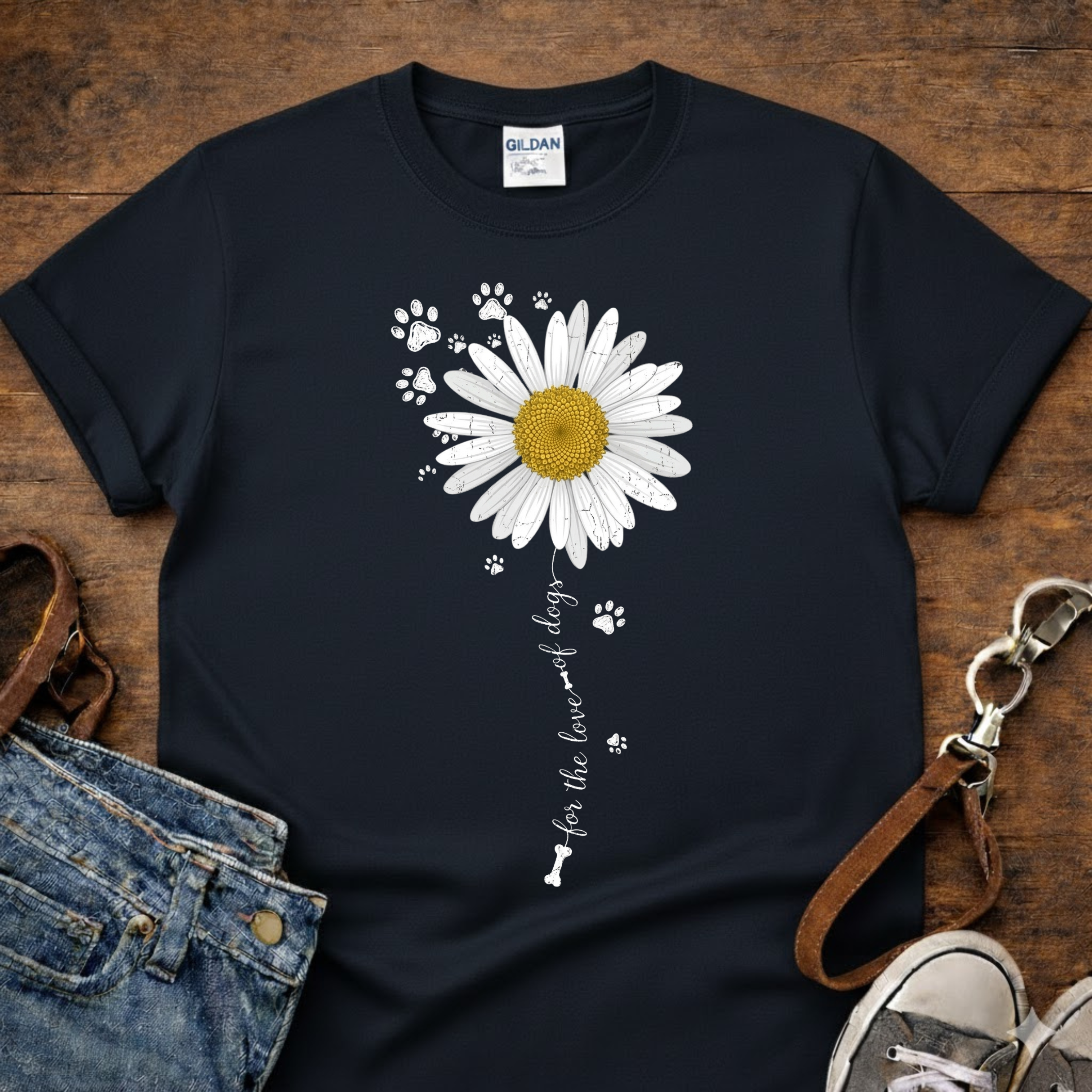 Daisy T-Shirt with Paw Prints