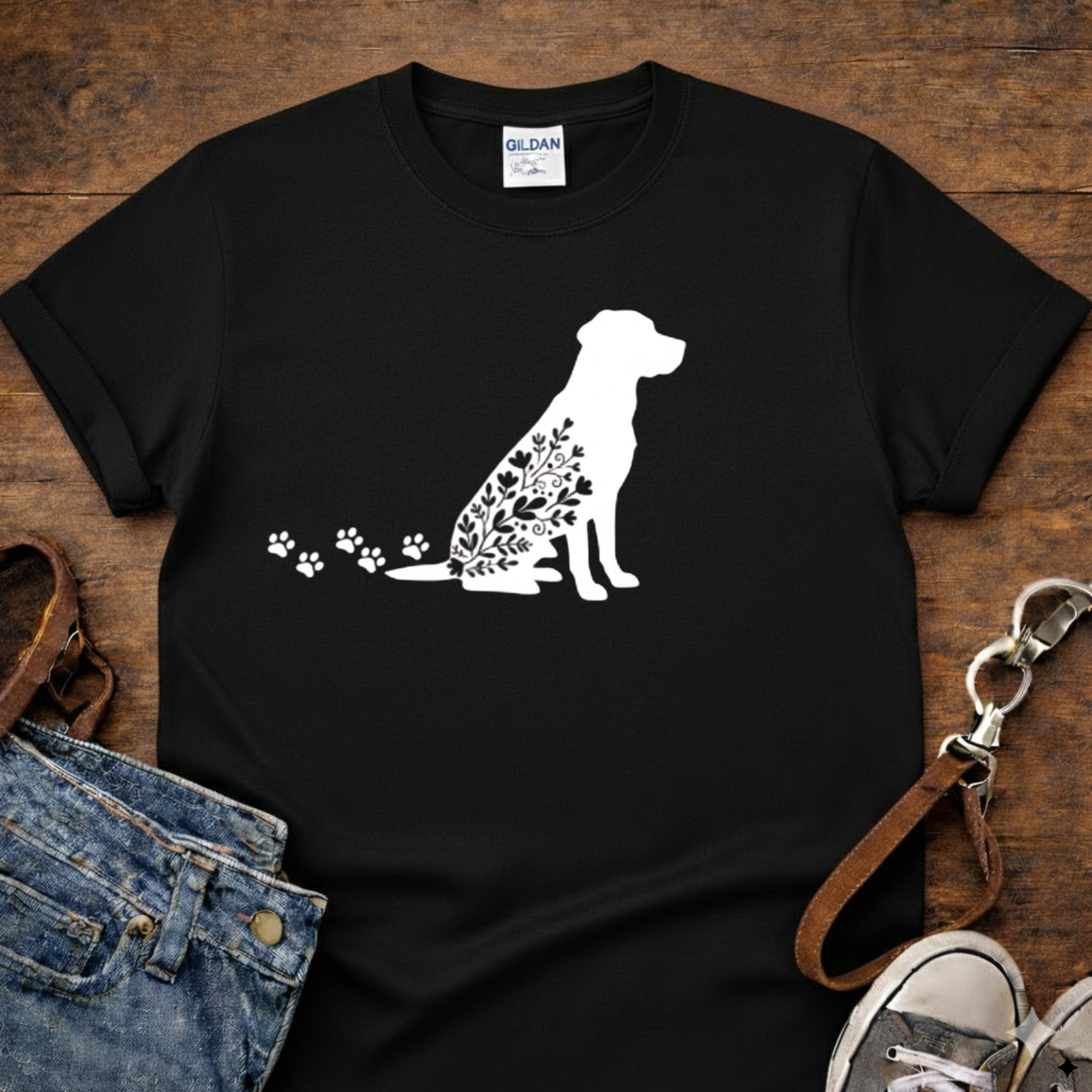 Floral Dog T-Shirt