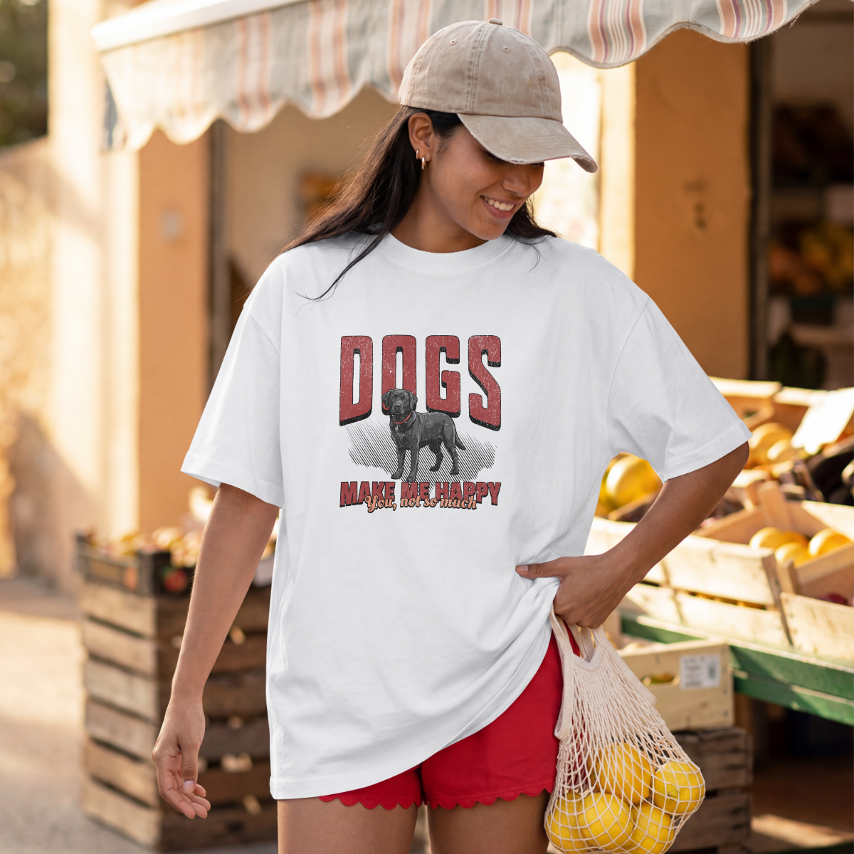 Dogs Make Me Happy Comfort Colors® T-Shirt