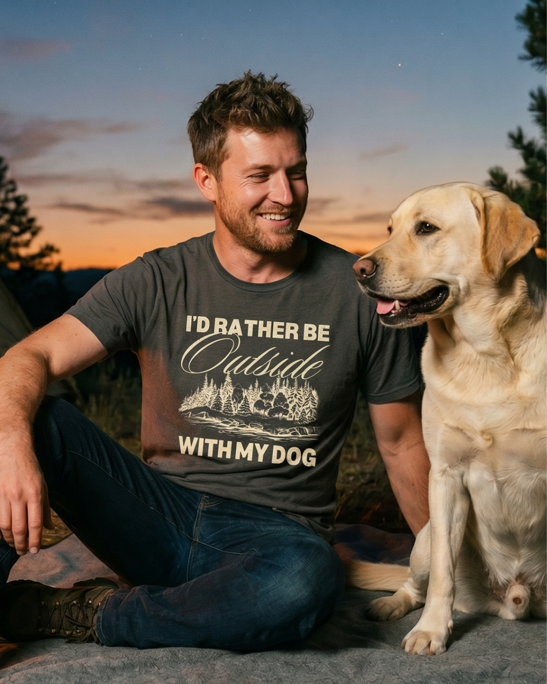 I'd Rather be Outside with my Dog T-Shirt