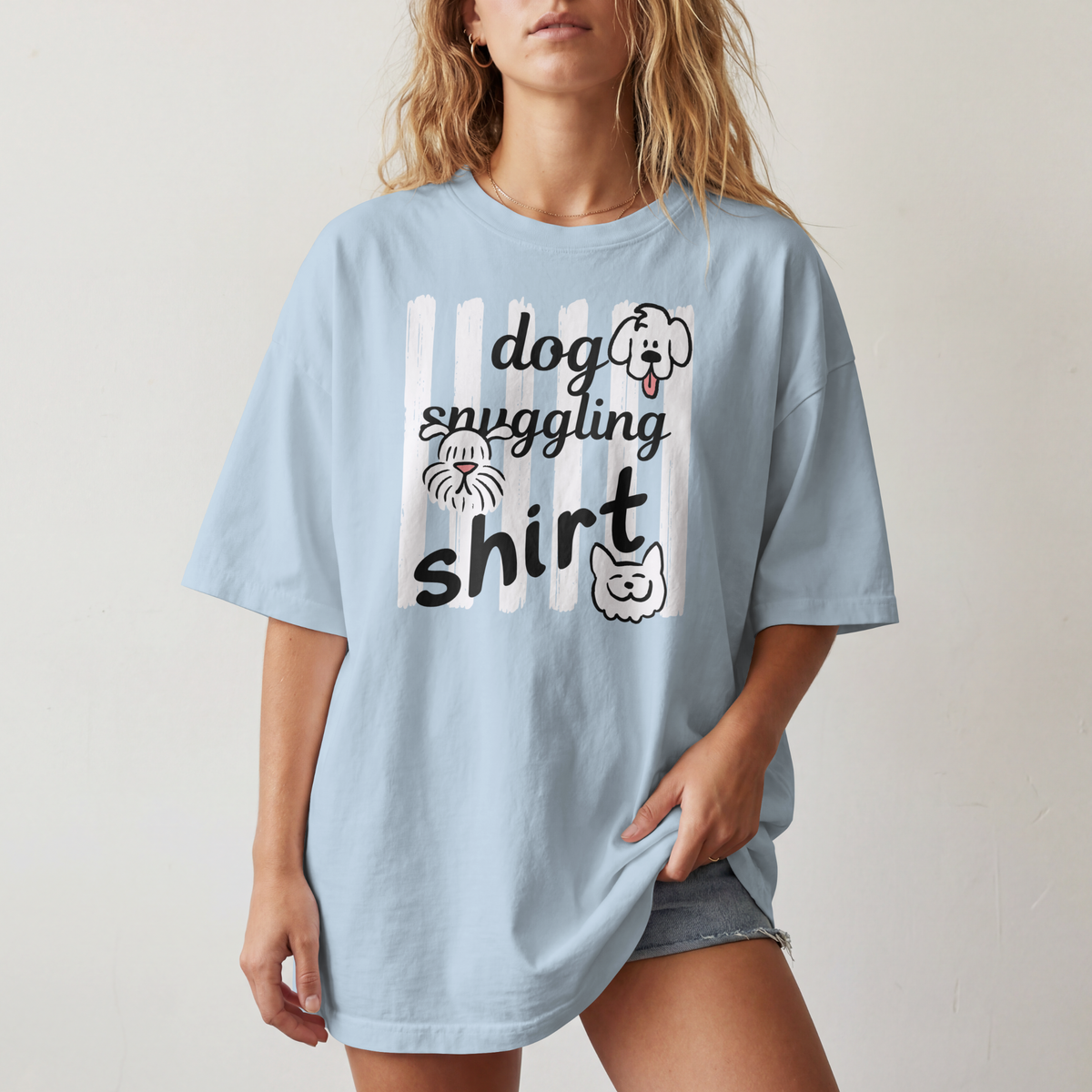 Dog Snuggling Shirt – Funny Dog Lover Comfort Colors® T-Shirt