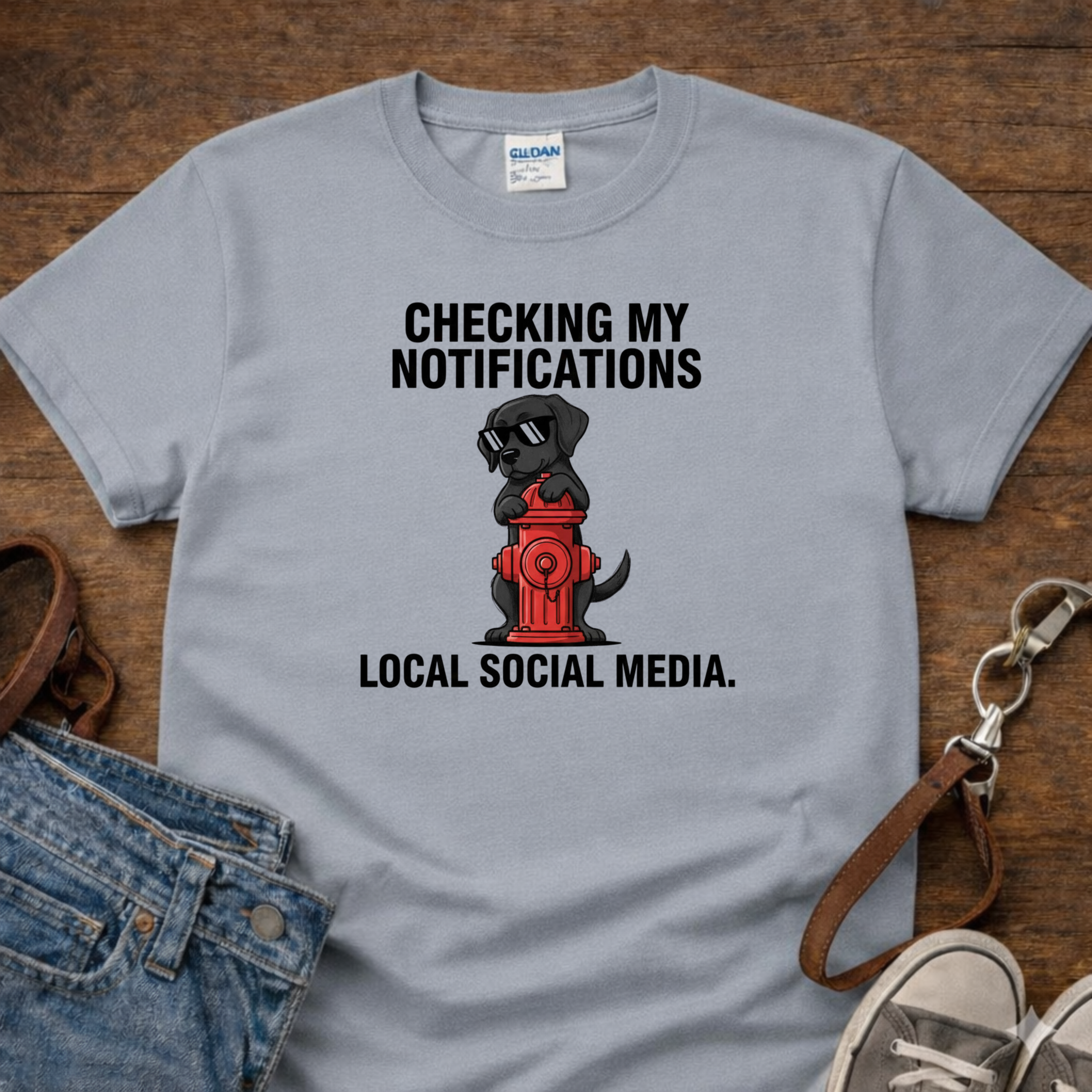 Checking Notifications T-Shirt